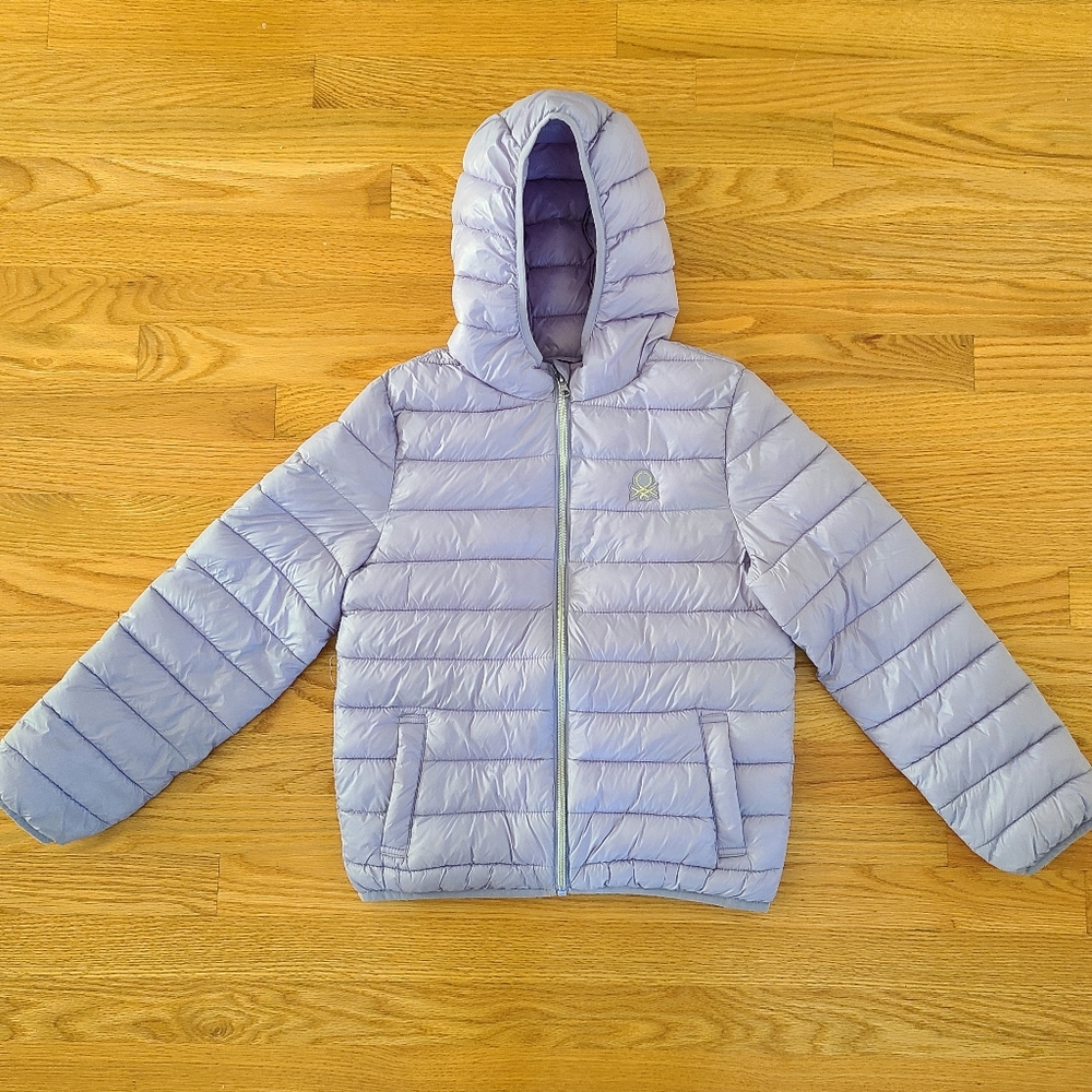 Girls Benetton Padded Jacket with Hood Sz 10-11